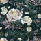 ReWallpaper Selbstklebende Tapete Blumen Grün Vintage Klebefolie Möbel Muster Blätter Möbelfolie Selbstklebend Weiße für Schrank 44.5cm X 3m Schlafzimmer