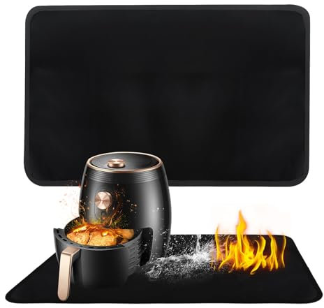 Alfombrilla Anti Fuego 2 Piezas Placa Ignífuga Manta Ignífuga Alfombrilla Protectora Base Ignífuga para Chimenea Alfombrilla Aislante contra el Fuego para Barbacoa de Gas Barbacoa de Carbón Chimeneas