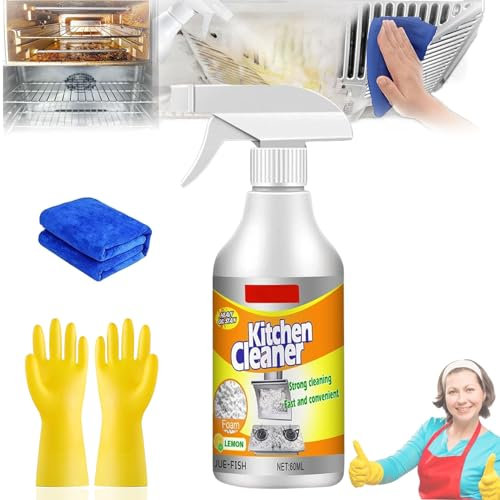 Kitchen Cleaner Spray, Küchenfronten Reiniger Matt, Shinepro Küchenreiniger, All Purpose Cleaning Spray Clean Up Kitchen Oil Stains (1, C)
