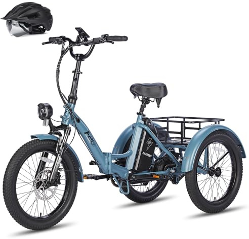 Fafrees F20 Mate Dreirad E-Bike Klapprad 20 Zoll [ Offiziell ] Damen Herren Ebike 3 Rad 48V 18,2AH Akku, Elektrofahrrad 180kg, Dreirad Elektro für Erwachsene, E Lastenfahrrad 65N.m, Elektro Fahrrad