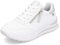 Rieker Damen Low-Top Sneaker W2402, Frauen Halbschuhe, lose Einlage,Sportschuhe,Freizeitschuhe,Turnschuhe,Laufschuhe,Weiss (80),39 EU / 6 UK