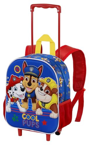 Karactermania La Pat' Patrouille Cool-Sac à dos 3D à Roulettes Petit, Bleu, 26 x 34 cm, Capacité 7 L