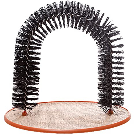 Pjeghbvop Soins personnels pour les brosses d'arc de chat - Base de tapis - Raclette de massage pour contrôler le décalage d'un pelage et de griffes sains