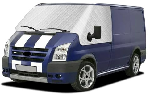 Cubierta del Parabrisas Compatible con Ford Transit MK7 2000-2014, Parasol de Ventana Delantera Térmico Externo, Parabrisas Delantero Envoltura Cubierta