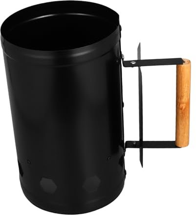 HEMOTON Cubo para Encender Barbacoa Barril Mango De Madera Aislamiento Térmico Seguro para Acampar Iluminación Color