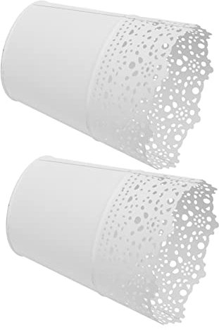 Toyvian 2 Pièces Seau de Rangement Floral Imitation Design Dentelle Organisateur pour Fleurs Cosmétique