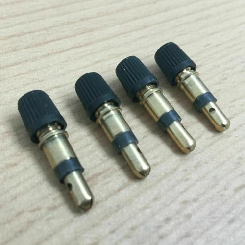 Flash Valve Core with Cap for Dunlop Valves, Replacement Inner Tube Valve Insert Compatible with Standard Air Pumps, 4-Pack / 6-Pack(4pcs)
