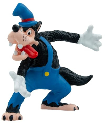 Bullyland 12493 – Leksaksfigur Wolf Ede från Walt Disney De tre små grisarna, ca 8,2 cm, detaljerad, perfekt som en liten gåva för barn från 3 år