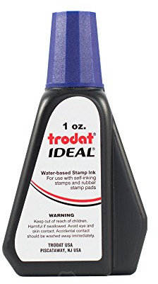 Trodat 45217 Ideal Premium Replacement Ink for Use with Most Self Inking and Rubber Stamp Pads, 1oz., Violet