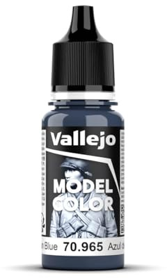 Vallejo Model Color Acrylic Paint, Prussian Blue, 18 ml, Self-Leveling, BSL System for Modeling and Miniatures