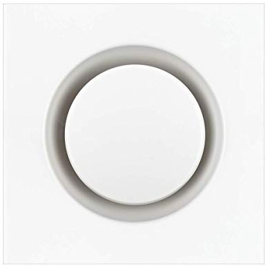 calimaero® TVQA 125 mm frånluft tallriksventil ventilationsventil fyrkantig frontplatta