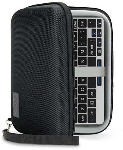 USA Gear 7 Inch Hard Case for Mini Laptops Fits GPD WIN Mini (2025), One Netbook One Mix 1S Yoga, Small Notebook UMPC Computer & more - Storage Travel Case with Water Resistant Exterior (Black )