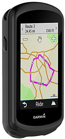 subtel - Coque de Protection Silicone Noir pour GPS de vélo Garmin Edge 1030 / Edge 1030 Plus - Cover Bumper pour système de Navigation Qui Fonctionne avec Support vélo, Moto et Auto