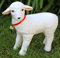 RAKSO Deko Garten Figur Dekofigur Gartenfigur Tierfigur weißes Lamm Lämmlein aus Kunststoff Höhe 28 cm