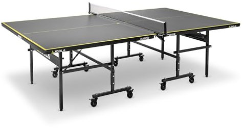 JOOLA Tischtennisplatte Inside J15 Tischtennistisch Indoor klappbares Untergestell – Schneller Aufbau-inklusive Netz, Grau, 274 x 152,5 x 76 cm