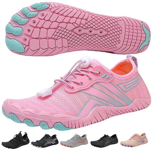 Chaussures aquatiques pour homme et femme - Séchage rapide - Chaussures aquatiques - Chaussures de mer, de surf, de plongée, de piscine pour homme et femme, rose, 40 EU