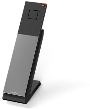 Snom HD3 Telefono Cordless Casa per Settore Ospitalità - Ricevitore DECT con Base di Ricarica, Alloggiamento Antibatterico, LED di Notifica e Funzioni Avanzate - Espandibile fino a 5 Postazioni