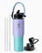 Thermobecher 1l, Trebo Kaffeebecher to go Edelstahl Trinkflasche 1L Becher mit Strohhalm Tragbare Autobecher Becher Tumbler Kaffeetasse für Heißer und Kalter, Zuckerwatte