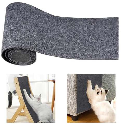 NADSSJL Kratzmatte Katze, Kratzmatte selbstklebend, Kratzschutz Sofa Katze, Kratzbrett Katzen Wand, Katzenkratzmatte, AntiKratz Tape für Möbel Couch Sofa Wand Tür Schutz (Dunkelgrau, 40cm * 2m)