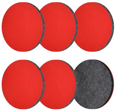 OMJMYY 6 Pezzi 125 mm x 6 mm Tamponi Lucidatura Auto in Feltro Lucidatura Pastiglie Kit Lucidatura Auto Set di Lucidatura Per Lucidatura e Ceratura Di Auto per Lucidare Vetro Metallo Marmo