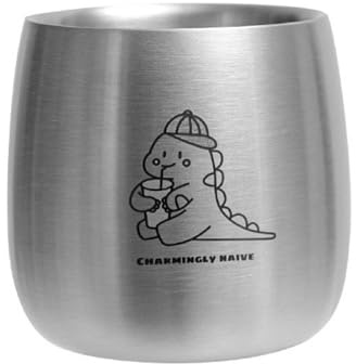 drburpily Tazas de Agua duraderas de Acero Inoxidable 304 para niños, fáciles de Limpiar y Mantener, Vasos de Agua para guardería, Senderismo
