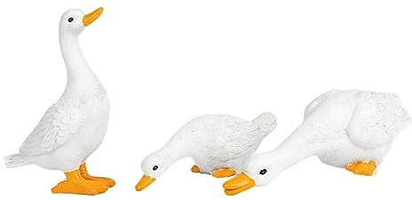 Pleayietoopiatiey 3 pezzi anatra decorazione simulazione per giardinaggio regali paesaggistica
