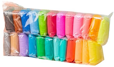 24 Pieces Air Dry Clay Colors - Modeling Clay Kit - No-Toxics Modeling Clays & Dough - Creative Art DIY Crafts | for Boys & Girls