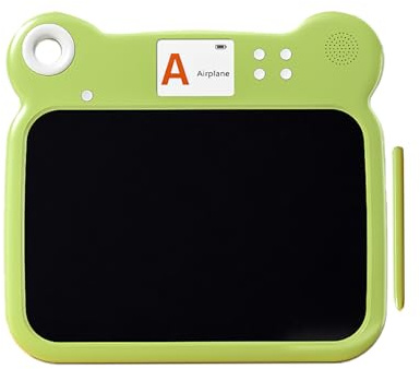 LCD-skrivtavla – 20 cm pedagogisk leksak för från 3 år, elektronisk ritplatta | på vägen skola flygplan bilresa spela