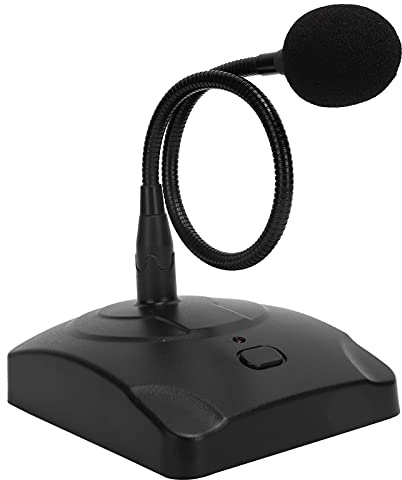 Qudinip Micrófono de Cuello de Cisne, Reducción de Ruido de Alta Sensibilidad con Captación Omnidireccional 360, Micrófono de Conferencia con Cable XLR de 5 M, para Reuniones por