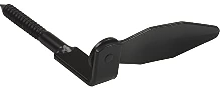 Amig - Retenedor para Contraventanas Mod.2 - Medidas: 100 x 123 mm - Anclaje de Seguridad de Estilo Forja - Evita Golpes y Roturas - De Acero Acabado en Negro Epoxi Mate (Paquete de 6)