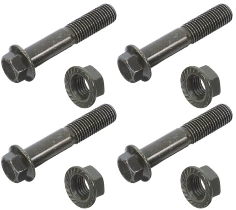 Hemobllo 4 Piezas Varillas Roscadas Perno Prisionero de Doble Extremo M10 de Acero al Carbono Negro, Rosca de Alta Precisión, para Construcción y Obra de Ingeniería Exterior