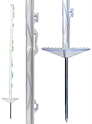 20 x 5ft Electric Fence Poly Posts (White)