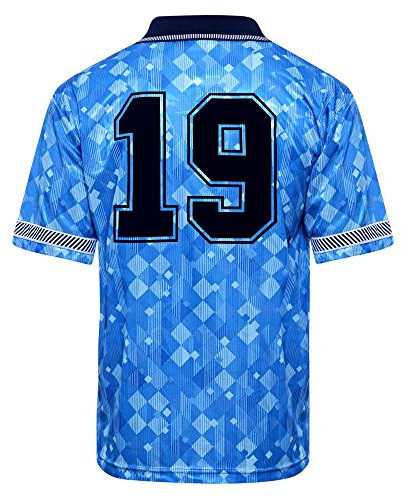 England 1990 World Cup Finals Third No 19 Shirt Blue Medium Polyester