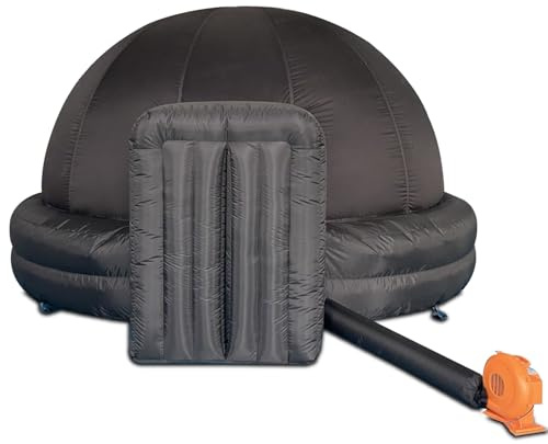 SAYOK Portable Inflatable Planetarium Projection Dome Tent Mobile Dome Theater with Air Blower and PVC Floor Mat for Education Platform, Schools, Museums, Science Centers Events(Black, 4m/13.12ft)