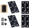 Anstore Cerniere per porta da 70 mm, in acciaio inox da 7 cm, per legno, con cuscinetto a sfera resistente, cerniera per porta con 24 viti, per porte di casa, finestre, riparazioni di scatole