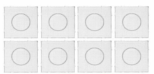 8 x järnpärlor kvadratiska flertransparenta pennplattor, individuellt och kan även användas som en yta – enkel storlek 14,5 x 14,5 kompatibel med alla Midi strykpärlor