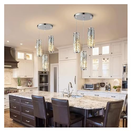 Lámparas colgantes de cristal modernas for comedor, lámpara colgante LED for isla de cocina, lámpara colgante for dormitorio, luminaria de suspensión for mesita de noche