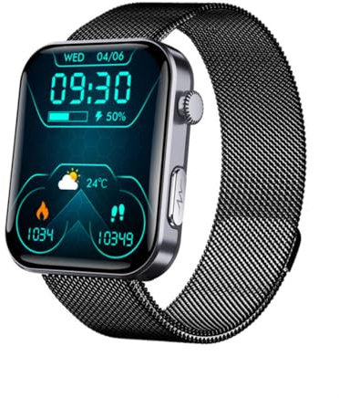 Wizvox Smartwatch Damen Mit Blutdruckmessung, EKG Uhr Vorhofflimmern Testsieger Bluetooth Verbunden, Smartwatch Mit 𝐁l𝐮𝐭𝐳𝐮𝐜𝐤𝐞𝐫messung Sport Und Fitness F06,B