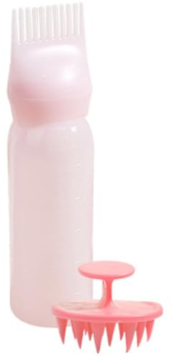 Homoyoyo Kit Flaconi Applicatori per Colore Capelli con Pettine per Capelluto, Silicone e Plastica, 2 Set, per Parrucchiera e Applicatori Shampoo
