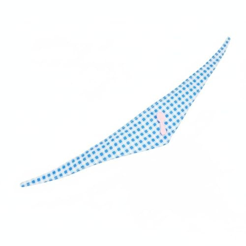 Colcolo Babero para Muñecos Bandana Accesorio Ropa con Motivo de Cubiertos Adecuado para Peluches de 15cm y Presentación en, Azul, S156 Plaid Bib