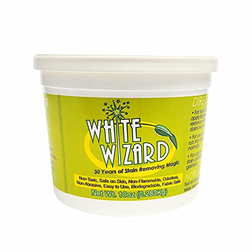 White Wizard Fleckentferner, geruchslose Reinigungspaste, entfernt Fett, Kaffee, Tee, Ketchup u.v.m. (1 x 283g)