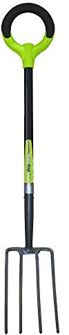 Radius Garden 25302 Pro-Lite Ergonomic Carbon Steel Digging Fork, Green