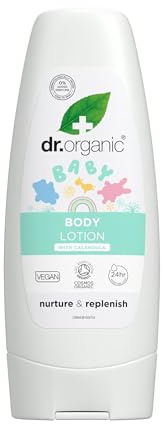 Dr Organic Calendula Baby Lotion, Fragrance Free, Skin Soothing, Sensitive Skin, Natural, Vegan, Cruelty-Free, Paraben & SLS-Free, Organic, 200ml