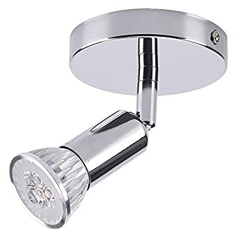 Modern Ceiling Spotlight Chrome Wall Spot Light, GU10 Rotatable Ceiling Light, Surface Mounted Ceiling Spotlights, Bedside Reading Wall Swivel Lamps for Corridor Living Room
