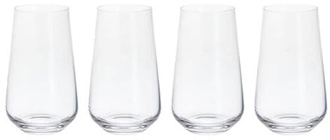 Dartington Crystal Cheers! Highball Glasses Set of 4 | 450ml Tall Drinking Glasses | 140mm | Highball Tumblers for Water, Cocktails & Soft Drinks | Dishwasher Safe