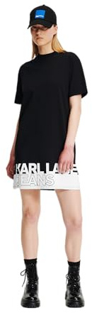 KARL LAGERFELD JEANS Femme Regular Logo T-Shirt Dress Noir XS