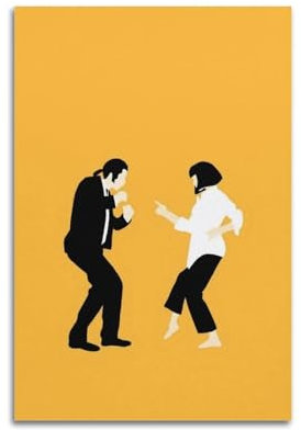 suumyo Poster di Pulp Fiction, poster decorativo estetico per camera da letto, soggiorno, pareti, 30 x 45 cm, senza cornice