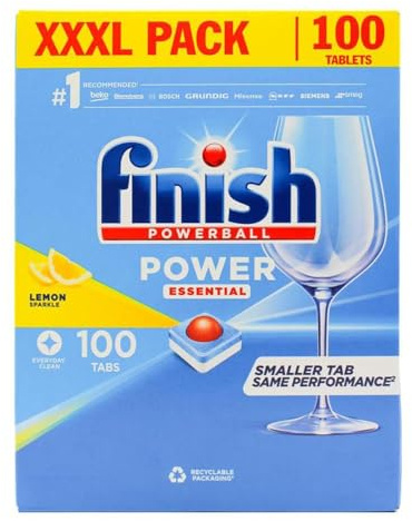 Finish Power Essential Dishwasher Tablets Lemon - 100 Tabs