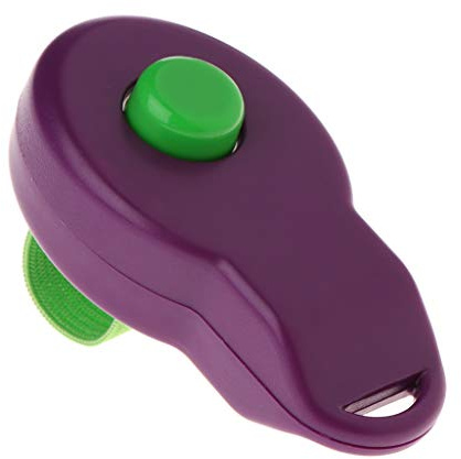 XAGMODSHN Clicker de dressage pour chien avec sangle élastique pour le doigt, grand bouton