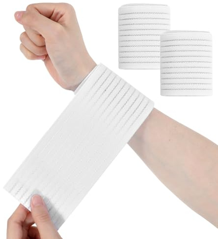 Ouligay 2 vendajes elásticos para la muñeca, para fitness, deportes, tenis, transpirable, cierre de , muñequera para hombres y mujeres, entrenamiento de fuerza